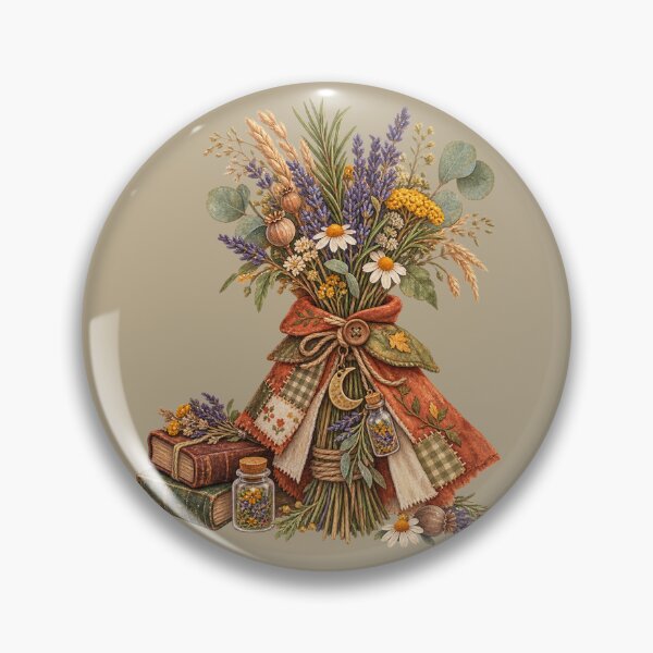 Item preview, Cottagecore Caped Herb Bundle Watercolor Art – Whimsical Halloween Print designed and sold by MagicMakerPh.
