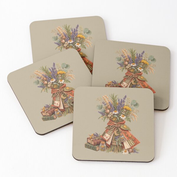 Item preview, Cottagecore Caped Herb Bundle Watercolor Art – Whimsical Halloween Print designed and sold by MagicMakerPh.
