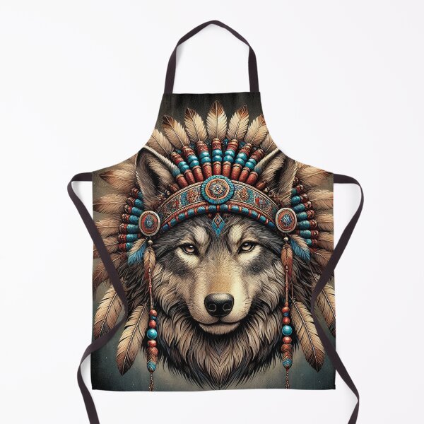 Item preview, Spirit of the Wild Mystical Wolf Portrait designed and sold by Hakubiya.
