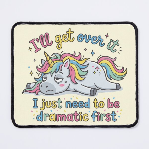 Item preview, Dramatic Unicorn Tired Mood designed and sold by chriswo-design.