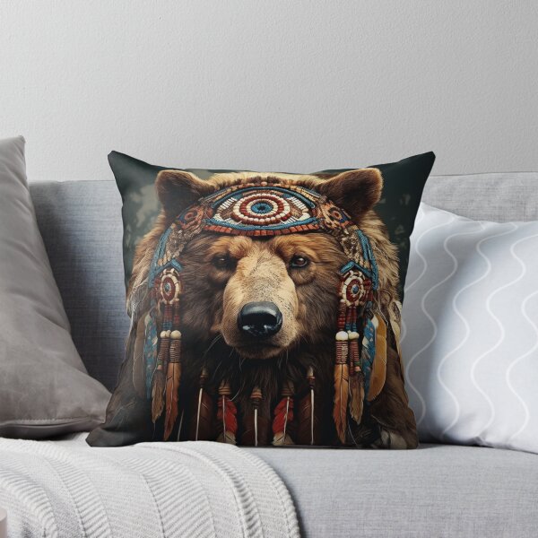 Item preview, Spirit of the Wild Mystical Bear Portrait designed and sold by Hakubiya.
