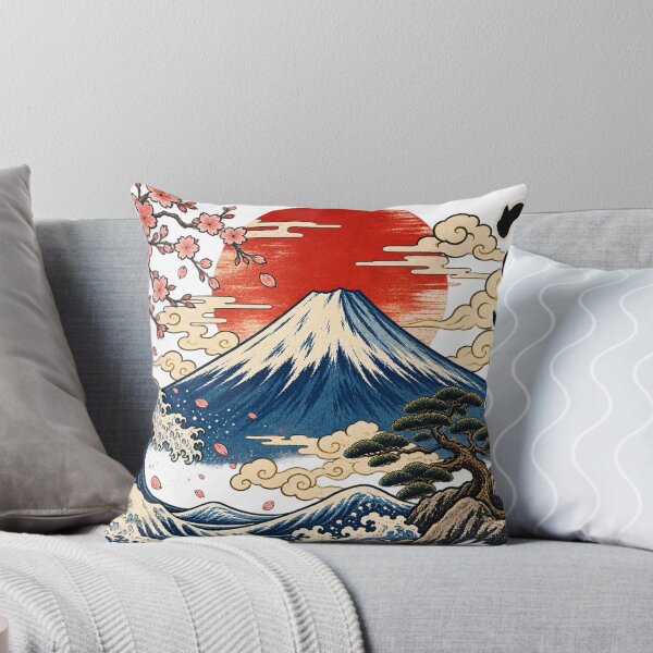 Item preview, ukiyo-e style mt. fuji with cherry blossoms designed and sold by JpnArts-Sak981.