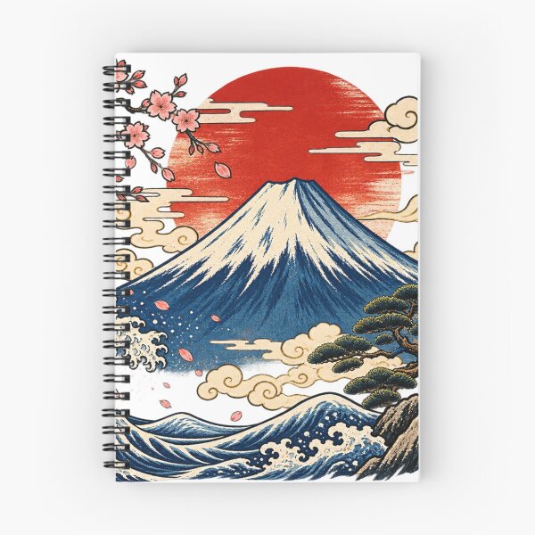 Item preview, ukiyo-e style mt. fuji with cherry blossoms designed and sold by JpnArts-Sak981.