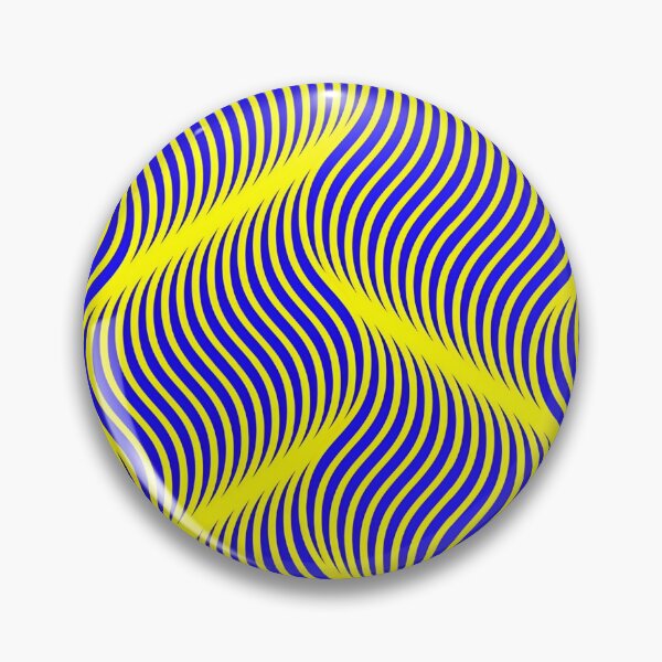 Item preview, Dynamic Flowing Waves of Blue and Yellow Abstract Geometric Pattern Optical Illusions Digital Art designed and sold by Matt_Smith.
