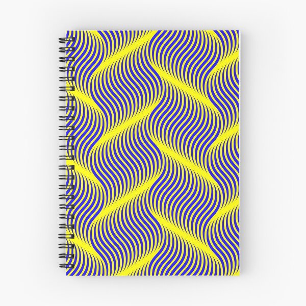 Item preview, Dynamic Flowing Waves of Blue and Yellow Abstract Geometric Pattern Optical Illusions Digital Art designed and sold by Matt_Smith.