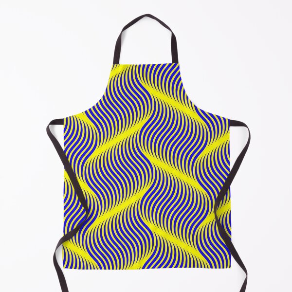 Item preview, Dynamic Flowing Waves of Blue and Yellow Abstract Geometric Pattern Optical Illusions Digital Art designed and sold by Matt_Smith.