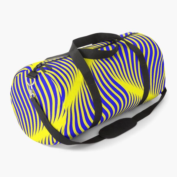 Item preview, Dynamic Flowing Waves of Blue and Yellow Abstract Geometric Pattern Optical Illusions Digital Art designed and sold by Matt_Smith.