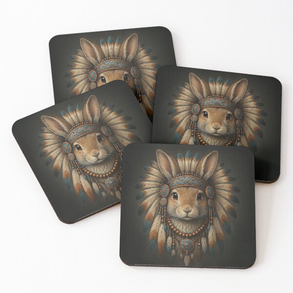 Item preview, Spirit of the Wild Mystical Rabbit Portrait designed and sold by Hakubiya.