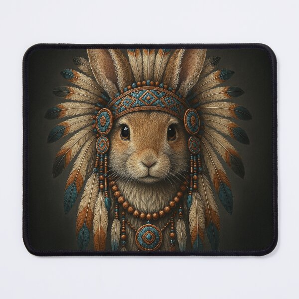 Item preview, Spirit of the Wild Mystical Rabbit Portrait designed and sold by Hakubiya.