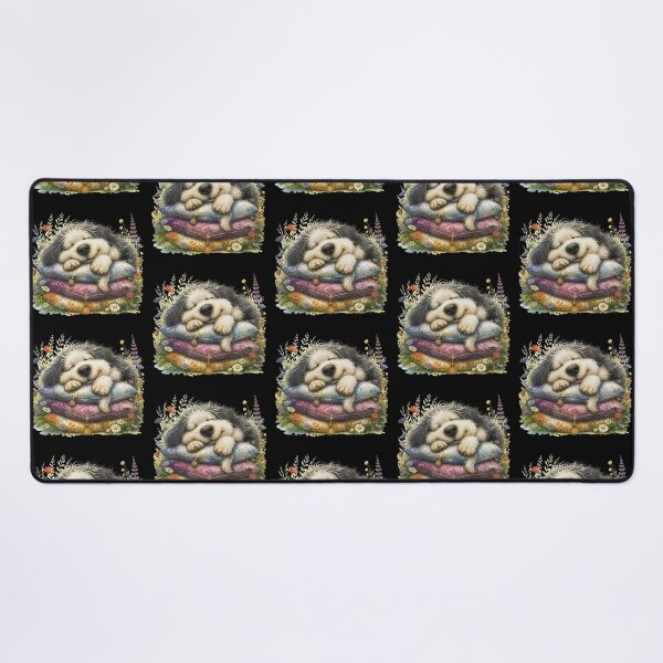 Item preview, Sleeping Sheepdog Puppy in a Wildflower Garden designed and sold by Wilcox PhotoArt.