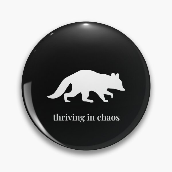 Item preview, Thriving in Chaos – Minimalist Raccoon Silhouette designed and sold by Soulink-Studio.