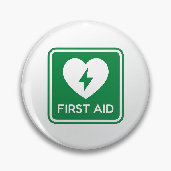 Item preview, First Aid Heart Defibrillator Emergency Sign designed and sold by VectorForge Studio.