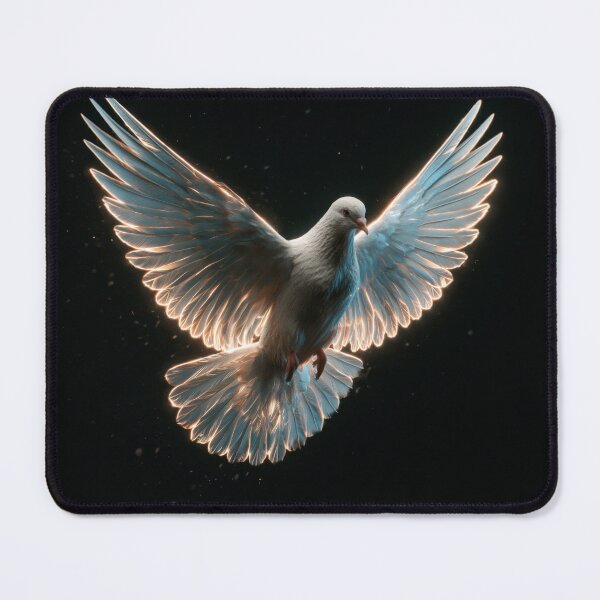 Item preview, Holy Spirit Dove Glowing Wings Peace Symbol designed and sold by FrostyFrisby.