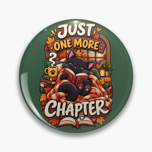 Item preview, Just One More Chapter Autumn Black Cat Book Lover Design designed and sold by CreativeLook25.