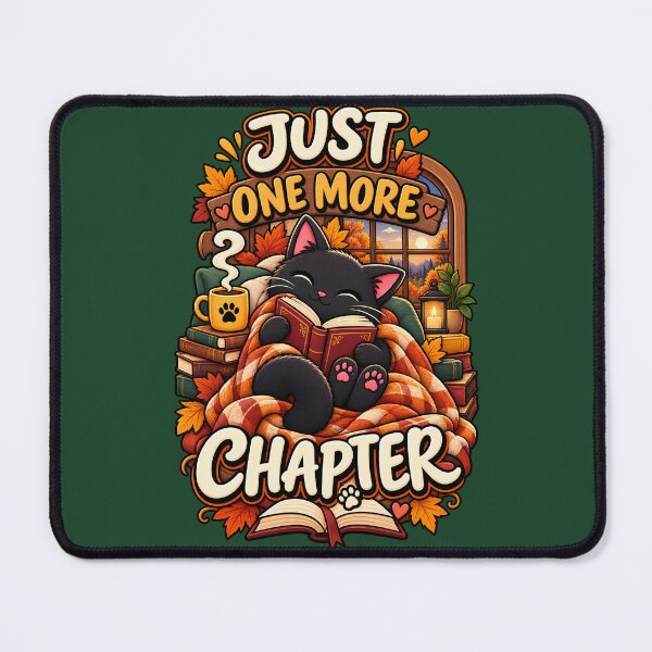 Item preview, Just One More Chapter Autumn Black Cat Book Lover Design designed and sold by CreativeLook25.