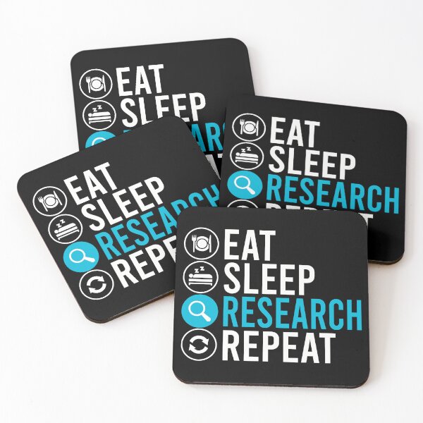 Item preview, Eat Sleep Research Repeat Funny Researcher STEM Typography designed and sold by teeperfect.