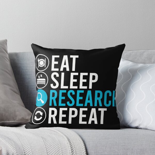 Item preview, Eat Sleep Research Repeat Funny Researcher STEM Typography designed and sold by teeperfect.