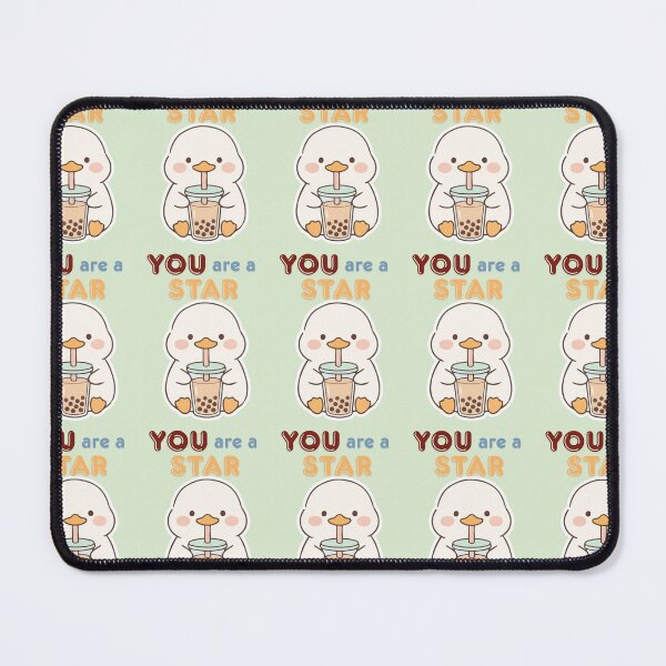 Item preview, You Are A Star Cute Kawaii Duck Sipping Boba Tea Art designed and sold by Artemis & Woven Collective.