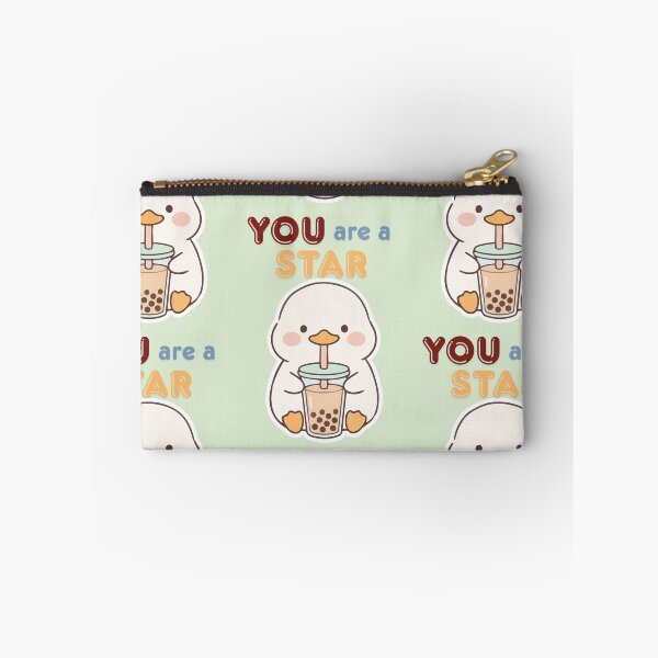 Item preview, You Are A Star Cute Kawaii Duck Sipping Boba Tea Art designed and sold by Artemis & Woven Collective.
