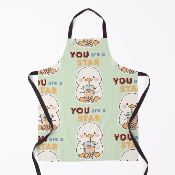 Item preview, You Are A Star Cute Kawaii Duck Sipping Boba Tea Art designed and sold by Artemis & Woven Collective.