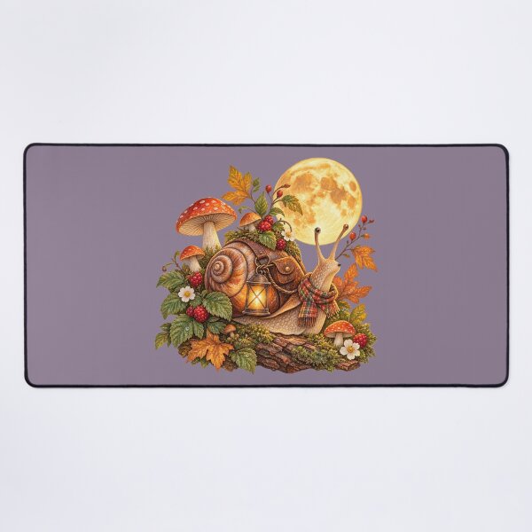 Item preview, Cottagecore Harvest Moon Snail Watercolor Art – Cozy Halloween Garden Print designed and sold by MagicMakerPh.