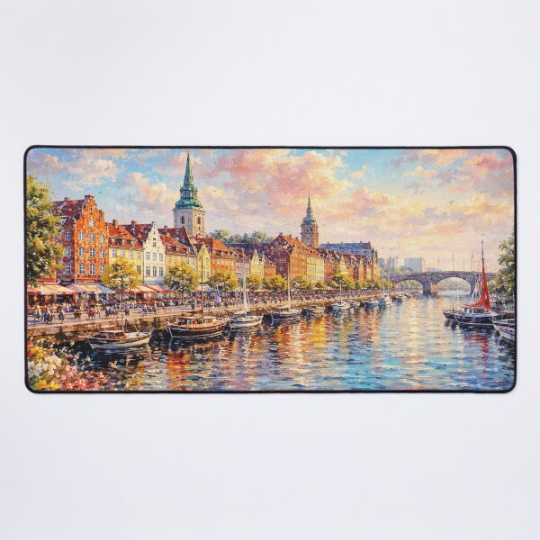 Item preview, A painting of Aalborg, Denmark – A Beautiful City in Europe. designed and sold by GalleryKauffeld.