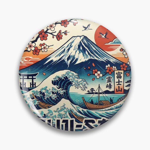 Aperçu de l'œuvre Mont Fuji avec cerisiers en fleurs (style ukiyo-e)_260813-2 créée et vendue par JpnArts-Sak981.