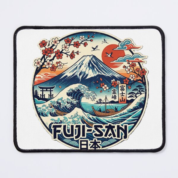 Item preview, ukiyo-e style mt. fuji with cherry blossoms_260813-2 designed and sold by JpnArts-Sak981.