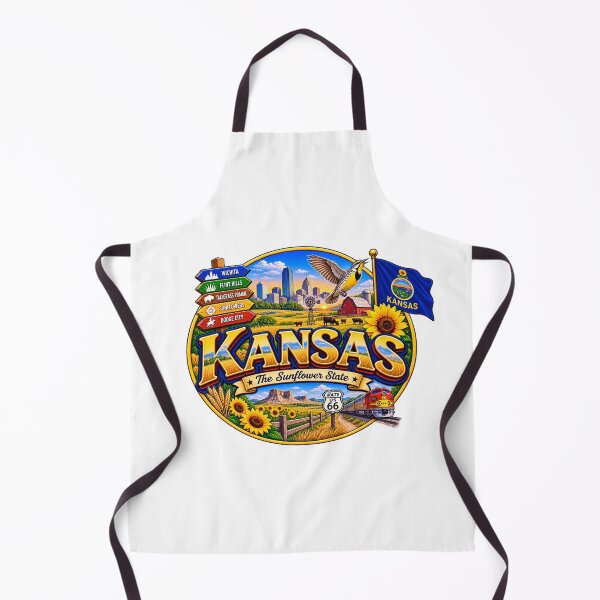 Item preview, Kansas Sunflower State Travel Doodle designed and sold by Awarrie.