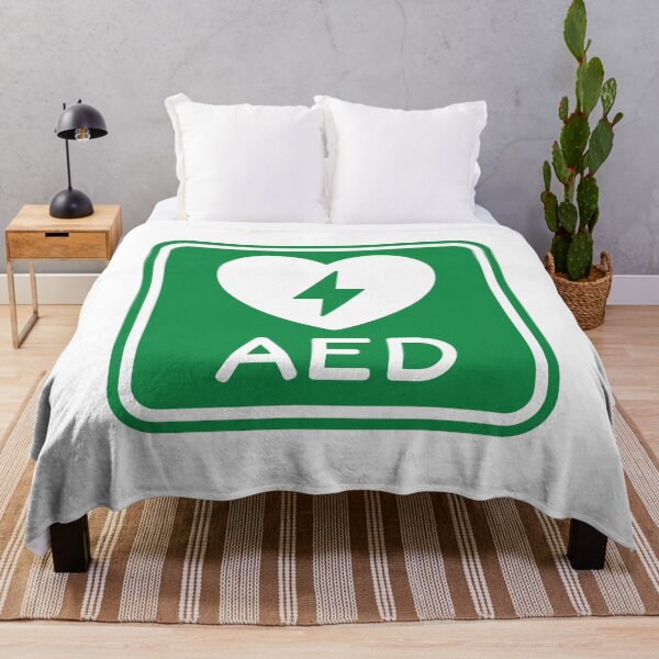 Item preview, AED Defibrillator Heart Emergency Sign designed and sold by VectorForge Studio.