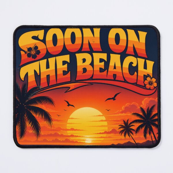 Item preview, Soon on the Beach – Summer Vacation Sunset Beach Travel Design 4 designed and sold by WordPlayStudio.