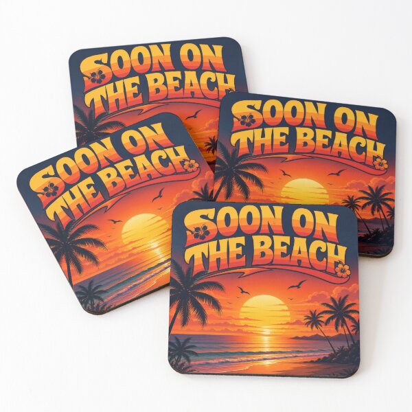 Item preview, Soon on the Beach – Summer Vacation Sunset Beach Travel Design 4 designed and sold by WordPlayStudio.
