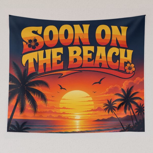 Item preview, Soon on the Beach – Summer Vacation Sunset Beach Travel Design 4 designed and sold by WordPlayStudio.