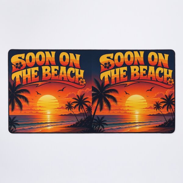 Item preview, Soon on the Beach – Summer Vacation Sunset Beach Travel Design 4 designed and sold by WordPlayStudio.