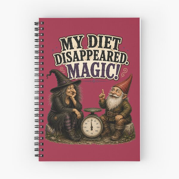 Item preview, My Diet Disappeared. Magic! Funny Witch and Gnome designed and sold by Alpine-Ink.