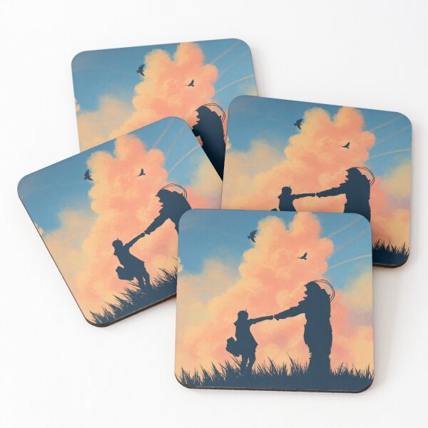 Item preview, Fullmetal Fist Bump Silhouette | Sci-Fi Friendship Art | Sunset Sky and Clouds | Emotional Digital Illustration designed and sold by DESIGN DIMENSION .