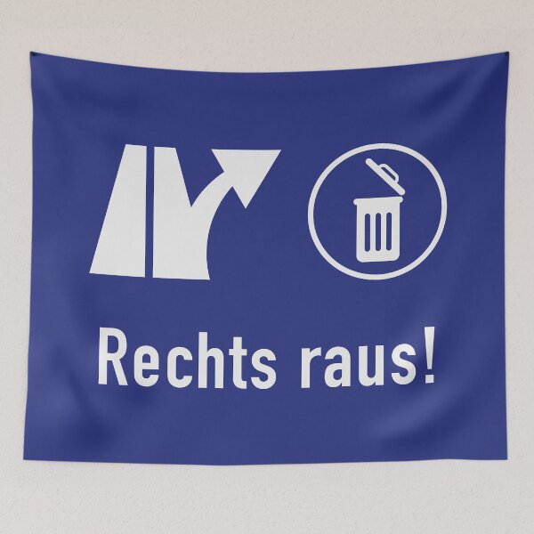 Item preview, Turn right! (Against the right / politics / exit / traffic sign) designed and sold by Roderix.