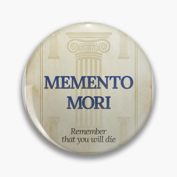 Item preview, Memento Mori - Elegant Script Stoic Quote - Egyptian Blue Version designed and sold by Stoic Core.