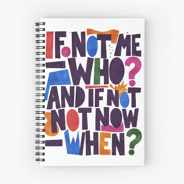 Item preview, If Not Me, Who? Hillel Quote Jewish Activism designed and sold by Amber Dove Studio.