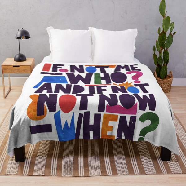 Item preview, If Not Me, Who? Hillel Quote Jewish Activism designed and sold by Amber Dove Studio.