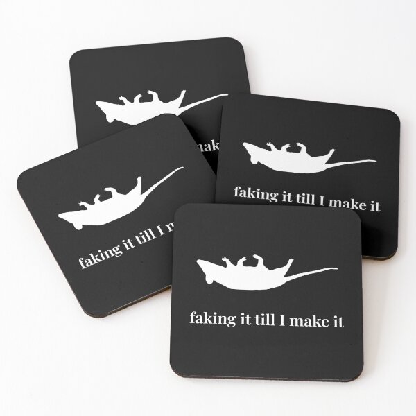 Item preview, Faking It Till I Make It – Minimalist Opossum Silhouette designed and sold by Soulink-Studio.