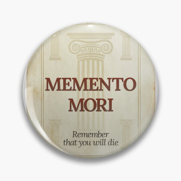 Item preview, Memento Mori - Elegant Script Stoic Quote - Roman Red Version designed and sold by Stoic Core.