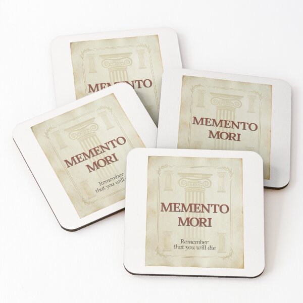 Item preview, Memento Mori - Elegant Script Stoic Quote - Roman Red Version designed and sold by Stoic Core.