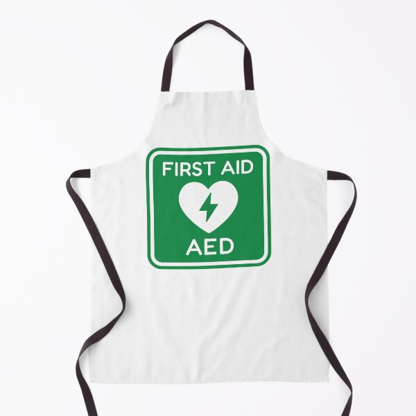 Item preview, First Aid AED Heart Defibrillator Sign designed and sold by VectorForge Studio.