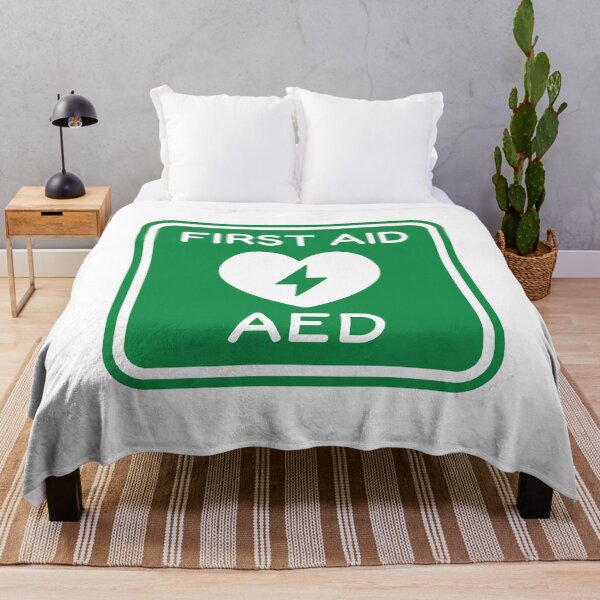 Item preview, First Aid AED Heart Defibrillator Sign designed and sold by VectorForge Studio.