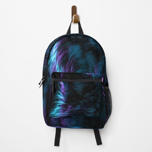 Item preview, Spirit Animal Wolf Neon Blue Purple Night Glow designed and sold by FrostyFrisby.