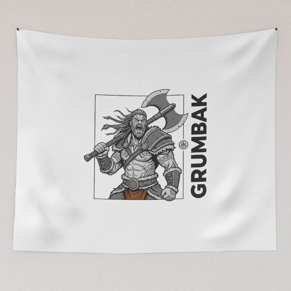 Item preview, Viking Berserker Warrior Norse Mythology Axe Warrior designed and sold by StickerNestYou.