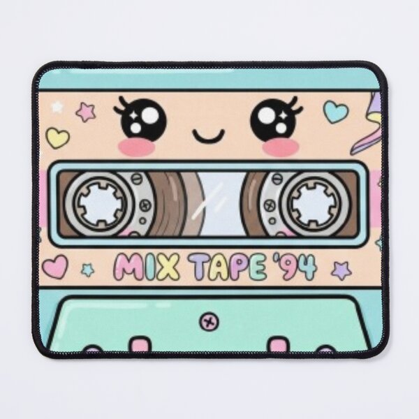 Item preview, Kawaii Cute Mixtape Retro Cassette Tape Art designed and sold by DailySparks.