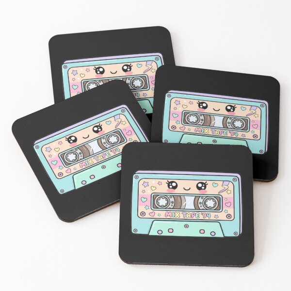 Item preview, Kawaii Cute Mixtape Retro Cassette Tape Art designed and sold by DailySparks.