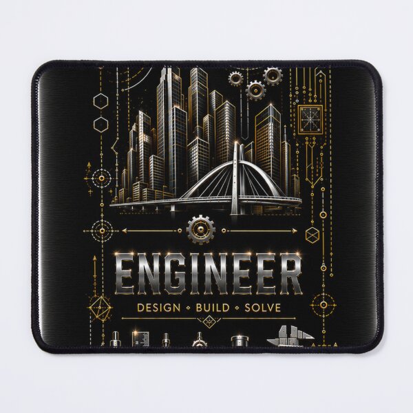 Item preview, Engineer Obsidian Black Metallic – Premium Engineering Design designed and sold by HO•Designs.